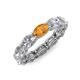 4 - Madison 6x4 mm Oval Diamond and Citrine Eternity Band 