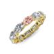 4 - Madison 6x4 mm Oval Diamond and Morganite Eternity Band 