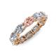 4 - Madison 6x4 mm Oval Diamond and Morganite Eternity Band 