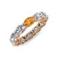 4 - Madison 6x4 mm Oval Lab Grown Diamond and Citrine Eternity Band 