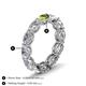 5 - Madison 6x4 mm Oval Lab Grown Diamond and Peridot Eternity Band 