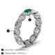 5 - Madison 6x4 mm Oval Lab Grown Diamond and Emerald Eternity Band 