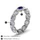 5 - Madison 6x4 mm Oval Lab Grown Diamond and Blue Sapphire Eternity Band 
