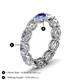 5 - Madison 6x4 mm Oval Lab Grown Diamond and Tanzanite Eternity Band 