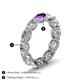 5 - Madison 6x4 mm Oval Lab Grown Diamond and Amethyst Eternity Band 