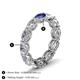 5 - Madison 6x4 mm Oval Lab Grown Diamond and Iolite Eternity Band 