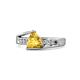 1 - Medora 0.99 ctw Trillion shape Citrine (7.00 mm) accented Natural Diamonds Engagement Ring 