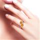 3 - Jianna 6.00 mm Cushion and Round Citrine 2 Stone Promise Ring 