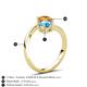 6 - Jianna 6.00 mm Cushion Blue Topaz and Round Citrine 2 Stone Promise Ring 