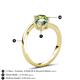 6 - Jianna 6.00 mm Cushion Lab Created Alexandrite and Round Peridot 2 Stone Promise Ring 