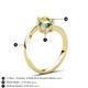 6 - Jianna 6.00 mm Cushion Lab Created Alexandrite and Round Yellow Diamond 2 Stone Promise Ring 