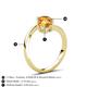 6 - Jianna 6.00 mm Cushion and Round Citrine 2 Stone Promise Ring 