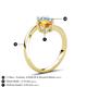 6 - Jianna 6.00 mm Cushion Citrine and Round Aquamarine 2 Stone Promise Ring 