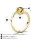 6 - Jianna 6.00 mm Cushion Citrine and Round Peridot 2 Stone Promise Ring 