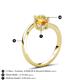 6 - Jianna 6.00 mm Cushion Citrine and Round Lab Created Yellow Sapphire 2 Stone Promise Ring 