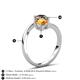 6 - Jianna 6.00 mm Cushion Citrine and Round Smoky Quartz 2 Stone Promise Ring 