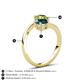 6 - Jianna 6.00 mm Cushion London Blue Topaz and Round Peridot 2 Stone Promise Ring 