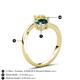 6 - Jianna 6.00 mm Cushion London Blue Topaz and Round Lab Created Yellow Sapphire 2 Stone Promise Ring 