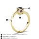 6 - Jianna 6.00 mm Cushion and Round Smoky Quartz 2 Stone Promise Ring 