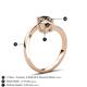 6 - Jianna 6.00 mm Cushion and Round Smoky Quartz 2 Stone Promise Ring 