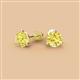 2 - Pema 6.0mm (2.40 ctw) Lab Created Yellow Sapphire Martini Solitaire Stud Earrings 