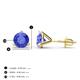 4 - Pema 6.5mm (1.84 ctw) Tanzanite Martini Solitaire Stud Earrings 