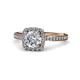 1 - Anne Desire Diamond Two Tone Halo Engagement Ring 