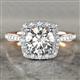3 - Anne Desire Diamond Two Tone Halo Engagement Ring 