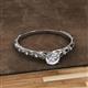 2 - Daisy Classic Round Lab Grown Diamond Floral Engraved Engagement Ring 