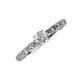 3 - Daisy Classic Round Lab Grown Diamond Floral Engraved Engagement Ring 