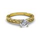 3 - Rachel Classic 1.00 ct IGI Certified Lab Grown Diamond Round (6.50 mm) Solitaire Engagement Ring 
