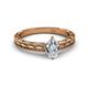 2 - Rachel Classic 0.75 ct IGI Certified Lab Grown Diamond Pear Shape (7x5 mm) Solitaire Engagement Ring 