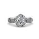 3 - Maura Signature 1.16 ctw IGI Certified Lab Grown Diamond Round (6.50 mm) & Natural Diamond Round (1.00 mm) Halo Engagement Ring 