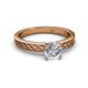 3 - Maren Classic 1.00 ct IGI Certified Lab Grown Diamond Round (6.50 mm) Solitaire Engagement Ring 
