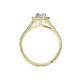 4 - Deborah Desire 1.43 ctw (8x6 mm) IGI Certified Oval Cut Lab Grown Diamond (VS1/F) and Natural Diamond Twist Rope Split Shank Halo Engagement Ring 