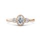1 - Nikolia Desire 1.14 ctw (7x5 mm) IGI Certified Oval Cut and Round Lab Grown Diamond (VS1/F) Three Stone Engagement Ring 