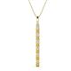 1 - Stephanie 0.25 ctw (1.80 mm) Round Natural Diamond and Citrine Vertical Pendant Necklace 