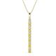 1 - Stephanie 0.33 ctw (1.80 mm) Round Natural Diamond and Yellow Diamond Vertical Pendant Necklace 