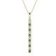 1 - Stephanie 0.31 ctw (1.80 mm) Round Natural Diamond and Lab Created Alexandrite Vertical Pendant Necklace 