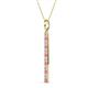 2 - Stephanie 0.31 ctw (1.80 mm) Round Natural Diamond and Pink Sapphire Vertical Pendant Necklace 