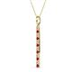 2 - Stephanie 0.31 ctw (1.80 mm) Round Natural Diamond and Ruby Vertical Pendant Necklace 