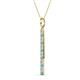 2 - Stephanie 0.26 ctw (1.80 mm) Round Natural Diamond and Blue Topaz Vertical Pendant Necklace 