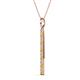 2 - Stephanie 0.25 ctw (1.80 mm) Round Natural Diamond and Citrine Vertical Pendant Necklace 