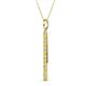 2 - Stephanie 0.33 ctw (1.80 mm) Round Natural Diamond and Yellow Diamond Vertical Pendant Necklace 