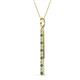 2 - Stephanie 0.31 ctw (1.80 mm) Round Natural Diamond and Lab Created Alexandrite Vertical Pendant Necklace 