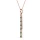 2 - Stephanie 0.31 ctw (1.80 mm) Round Natural Diamond and Lab Created Alexandrite Vertical Pendant Necklace 