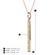4 - Stephanie 0.30 ctw (1.80 mm) Round Natural Diamond and Yellow Sapphire Vertical Pendant Necklace 