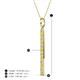 4 - Stephanie 0.33 ctw (1.80 mm) Round Natural Diamond and Yellow Diamond Vertical Pendant Necklace 