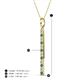 4 - Stephanie 0.31 ctw (1.80 mm) Round Natural Diamond and Lab Created Alexandrite Vertical Pendant Necklace 