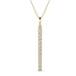 Stephanie ctw Round Natural Diamond Vertical Pendant Necklace Round Natural Diamond ctw Women Vertical Pendant Necklace K Yellow GoldIncluded Inches K Yellow Gold Chain